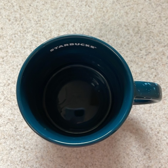 NWT Starbucks 2023 Blue Subzero Splatter Ceramic Ribbed Coffee Mug w Handle 12oz - Picture 4 of 5